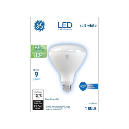 BR40 E26 (Medium) LED Floodlight Bulb Soft White 85 Watt Equivalence